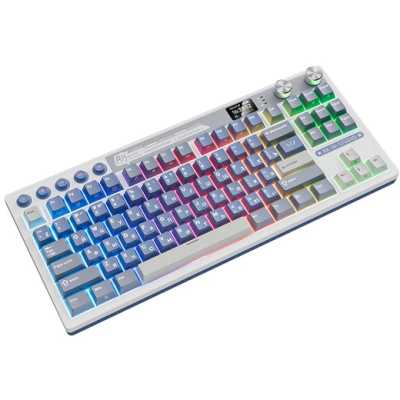 клавиатура Royal Kludge M87 6977576550786 Белый-голубой