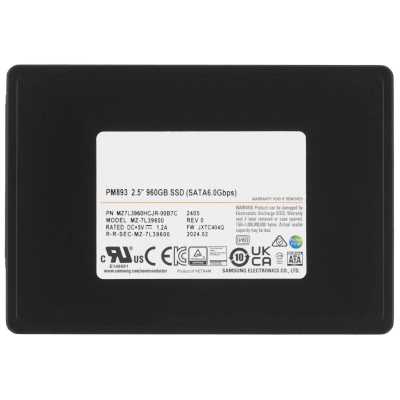 SSD диск Samsung PM893 960Gb MZ7L3960HCJR-00B7C Черный