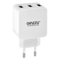 сетевое зарядное устройство Ginzzu GA-3315UW Белый
