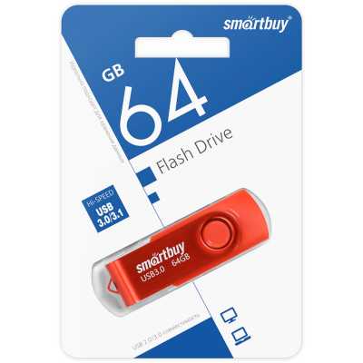 флешка SmartBuy 64GB SB064GB3TWR Красный