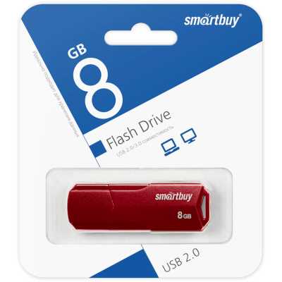 флешка SmartBuy 8GB SB8GBCLU-BG Черный, бордовый