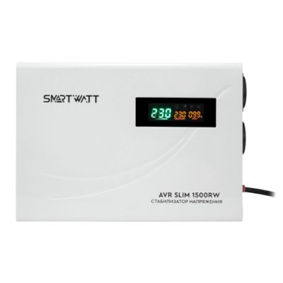 стабилизатор напряжения SMARTWATT AVR Slim 1500RW 4512020310003 Белый