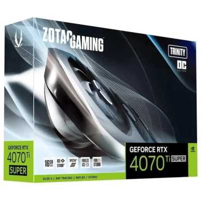 видеокарта Zotac nVidia GeForce RTX 4070 Ti Super Trinity OC 16Gb ZT-D40730J-10P