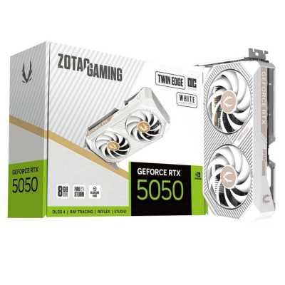 видеокарта Zotac nVidia GeForce RTX 5050 Twin Edge OC White Edition 8Gb ZT-B50500Q-10M Белый